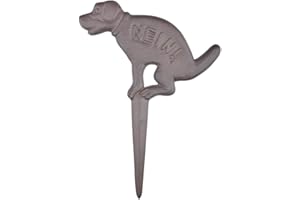 Esschert Design No Dog Sign German, antique brown, Dog Sign, Dog Sign, Cast Iron, 23 x 33 cm...