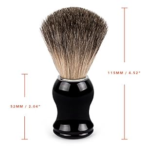 QSHAVE 100% Best Original Pure Badger Hair Shaving Brush Handmade. Resin Handle. Perfect for Wet Shave, Safety Razor… - Image 6