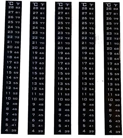 Dual Scale Liquid Crystal Strip Thermometer - Carboy Fermenter Homebrew - by Lonely Mountain Supply