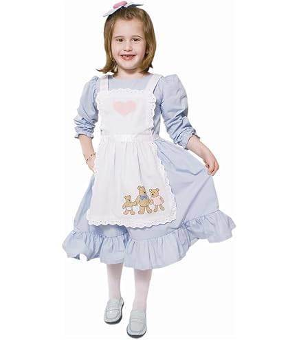 Rubie's Goldlöckchen Kostüm Für Kinder – Buchtag-Veranstaltung, Gelbes Satin-Kleid Mit Schürze