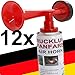 Produktbild 12 x Fanfare Druckluftfanfaren Gashupe Hupe Tröte Signal Stadion-fähige Hupe Air Horn - Trend-Time ® - Versand als DHL Paket