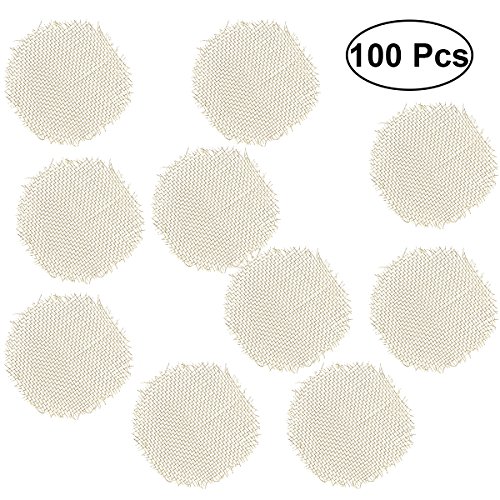 Preisvergleich Produktbild BESTONZON 100Pcs Pfeifensiebe Stahlsiebe Rauchen Pfeifen Rohr Sieb (Gold)