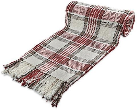 StylemyBedroom Large 100% Cotton Highland Tartan Check Sofa/Bed Throw Single (Large) RED