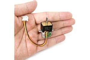 QINIZX DC 5V 2-Phase 4-Wire Micro Stepper Motor Diameter 15mm 18 Degrees Full Metal Gearbox Precision Gear Motor Ratio 1:95.5 Mini Stepping Motor DIY for Robot Car Toy Model