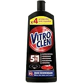Vitroclen Limpiador de Vitrocerámica en crema, Acción protectora y desengrasante, 450 ml