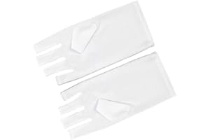 LAYHOU UV Handschuhe Nägel Handschuhe Anti UV Fingerlose Handschuhe Anti Schwarz Sonnencreme spezielle für UV Lampe für Gelnägel,Kurz