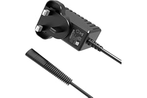 SUPERER 12V Fit for Braun-Shaver-Charger Cable UK Plug Series 9 5 3 7 6 S3 S5 Pro Beard, Silk-épil 5/7/9 5544 XT5 Electric Wet & Dry All in One Epilator Power Safety Replacement