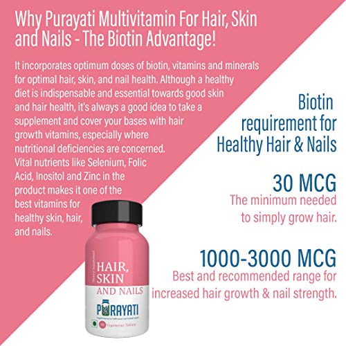 Buy Purayati Multivitamins For Hair Skin And Nails With Biotin