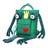 Mochilas de animales de dibujos animados, bolsa de viaje de lona rana para hombres y mujeres...