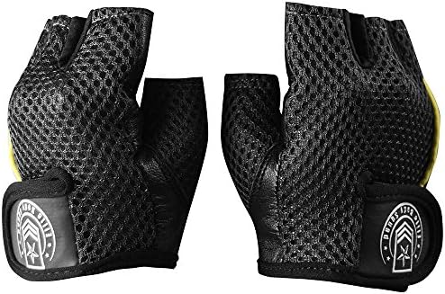 Women's Weight Lifting Gloves - Top Quality Ladies Fingerless Gloves - Double Stitched Gym Wear For Strength + Easy Breathe Lycra Mesh On Back Of Hand - Quick Fasten Finger Tab To Tighten & Remove Gloves Easily + 100% Quality Satisfaction Guaranteed