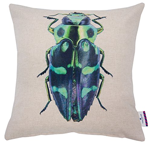 Tom Tailor 564372 T-Beetle Kissenhülle, Baumwoll-Mischgewebe, natur / multi, 40 x 40 cm