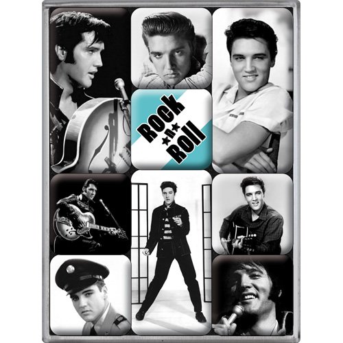Nostalgic-Art 83041 Hollywood Elvis, Magnet-Set, 9-teilig