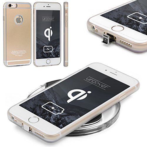 URCOVER   Funda de Carga Inal  mbrica   PREMIUM   Apple iPhone 6 Plus   6s Plus   Receptor Qi Integrado   Oro   Backcase Cargador Carga Rapida Bumper Case Cover en TPU