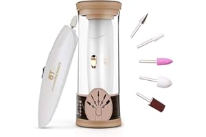 ‎TOUCHBEAUTY TOUCHBeauty 5 in 1 Elektrische Nagelfeile Kabellos mit LED Licht, Elektrisches Maniküre Set Batteriebetrieben, Nagelfräser Nagelpuffer Polierer Nagelpflege für Kinder, Jugendliche, Golden PL-1333