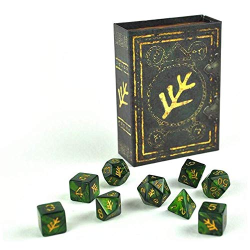 Preisvergleich Produktbild Elder Dice (9D6 Tube - Green Lovecraft Elder Sign