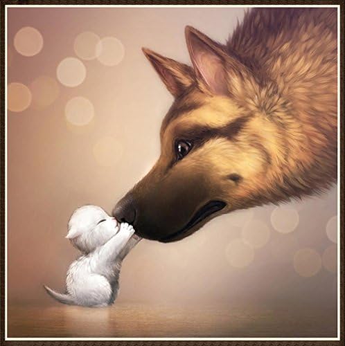 Hukz Pet Dogs 5D DIY Diamond Painting Embroidery Cross Stitch Home Decor Craft (D(35X35cm))