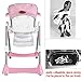 Sungle® Multifunctional Foldable Baby Highchair Adjustable Chair 6 Colours (Pink)