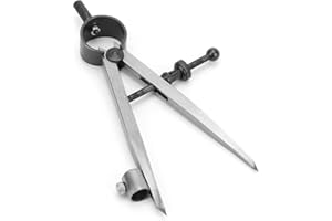 HILILAND Diviseur d'Aile, Compas à Étrier de Diviseur à Ressort de Précision Réglable et Verrouillable avec Outil Rotatif pour Porte-Stylo(100mm)