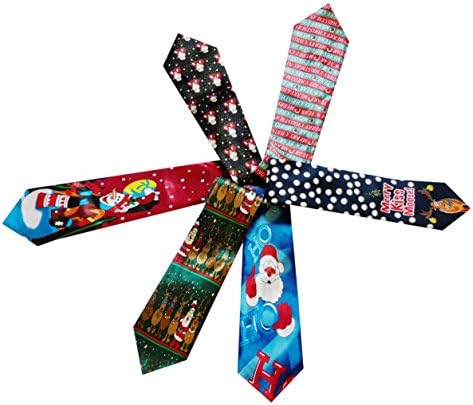Mens Xmas Lovely Novelty Silk Feel Festive Christmas Tie Necktie Lucky Dip (Lucky Dip)