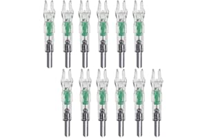 Wedhapy Encoches de flèche LED en Plastique Lumineux pour tir à l'arc, 12 pièces, Queue d'arc Lumineuse, Couleur aléatoire, encoches éclairées par LED, Accessoires d'extrémité d'arbre de flèche
