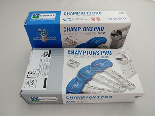 cilindro europeo mottura antibumping CHAMPIONS PRO chiave/chiave lunghezza mm 82 ( mm 31/51) con 5 chiavi