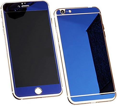 Front+Back Mirror Effect [Full Coverage] Tempered Glass Screen Protector for Apple iPhone 7 Plus - Yihya Premium 9H Anti Scratch Full Edge to Edge Protection Protector Film - Blue