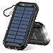Produktbild ADDTOP Solar Ladegerät 12000mAh, Solar Power Bank Dual USB 2.4A Port IP67 Wasserdicht Tragbar Externer Akku Batterie mit Led Taschenlampe für iPhone, iPad, Android-Handy,Samsung HUAWEI, usw