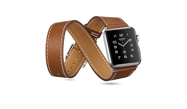Hoco - Orologio stile Hermès Apple Watch, confezione da 3 braccialetti in  pelle, marrone, Apple Watch 42mm : Elettronica