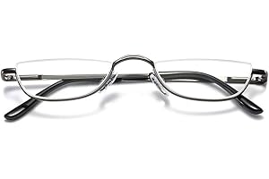 VEVESMUNDO Okulary do czytania, metalowe, klasyczne, wąskie, sprężynowe, do pracy, pomoc w czytaniu, dla kobiet i mężczyzn