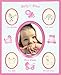 New Baby Girl Gift 5 Piece Keepsake Set First Photo Frame, Curl and Tooth Box, Handprint Footprint Prints Kit Pink White