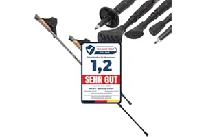 ‎MELKO Melko Walking Stöcke aus Duraluminium, 2er Set, frei verstellbar durch Teleskop-System 65 – 135 cm Gesamtlänge, Rot, Blau, Schwarz, Violett