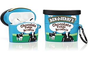 YIGEYI Silikonowe etui Kompatybilne z Airpods Pro Funny Cute 3D Cartoon Cover [Seria Puszek na Napoje] (Lody Benjerry)