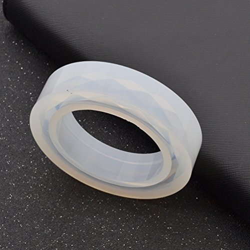 YNuth Silikonform Gießform Armband Breit Transparent Schmuck DIY Durchmesser 6.2cm - 4