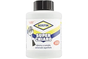 Bostik Superchiaro colla a contatto universale super forte e super rapido flacone con pennello 400ml Giallo