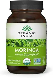 Organic India Moringa Capsules, 90 Count