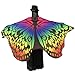 Produktbild TEBAISE Damen Kostüm Karneval Fasching Fasnacht Schmetterling Weicher Stoff Gewebe Flügel Schal Nymphen Pixie Cosplay Kostüm Zubehör Zusatz Umhang Mittelalter Kostüme Kleid Umhänge Flügel für Kinder