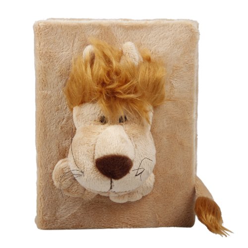 Orien Light Brown Lion Cartoon Animals Plush Toys Photograph Photo Album Cover Scrapbook Case Holder Kids