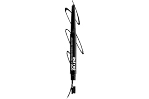NYX Professional Makeup Crayon à Sourcils Fill & Fluff, Formule à la Pommade Crémeuse, Pointe Précise, Embout Brosse pour Estomper, Black