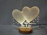 DESIGN ELLE Personalised Colour Changing with Remote LED Night lamp (Multicolour)