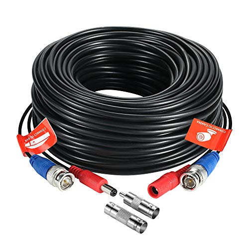 ZOSI 20m 60FT HD TVI/AHD/CVI BNC Video DC Strom Kabel Verlängerungskabel für CCTV Überwachungskamera System 960H / 720P / 960P /1080P