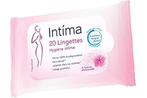 Intima - 20 Lingettes Hygiène Intime - Douceur et Fraîcheur Longue Durée