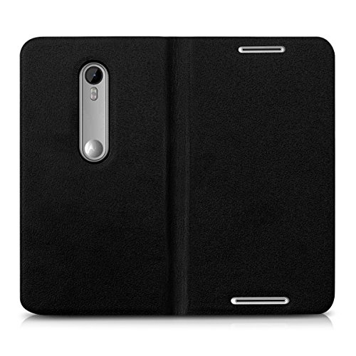 kwmobile Funda para Motorola Moto G 3 Generation - Carcasa para m vil de Cuero sint tico - Case Plegable en Negro reviews kwmobile Funda para Motorola Moto G 3 Generation - Carcasa para m vil de Cuero sint tico - Case Plegable en Negro