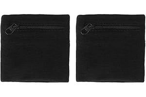 RDNKVB 2pcs Pochette de Sport Pochette Poignet Bandeau Poignet avec Poche à Fermeture à Glissière Clé Monnaie Rangement Poignets Bracelets Poignet de Sport pour Marche en Plein Air Randonnée Course