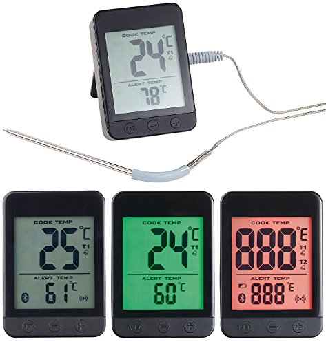 Rosenstein & Söhne Grillthermometer, Bluetooth, App für Android/iOS, 1 Temperatur-Fühler - 6