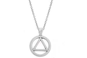 My Shape Regali anonimi dei monili della collana del pendente degli alcolisti del simbolo AA della lega di zinco, zinco, Zinco, Senza_pietra