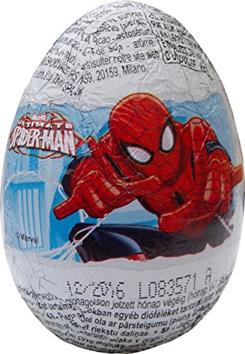 Preisvergleich Produktbild Spiderman Schokolade Überraschung Egg (Packung mit 3)
