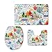 Produktbild Sweet grape Oil Painting Bathroom Rug Set 3 Piece Shower Bath Mat/Toliet Contour/Lid Cover Entrance Doormat