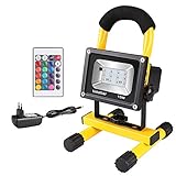 ✿MÚLTIPLES COLORES: Ustellar Foco LED RGB cuenta con 16 colores distinos para selecconar y los 4 efectos diferentes a elegir entre parpadeo FLASH, ESTROBOSCÓPICO y TRANSICIONES RÁPIDAS o LENTAS.