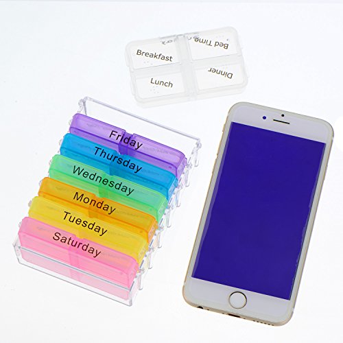Mudder Pille Box 7 Tag Medizin Box Organizer mit 28 Fächern - 7