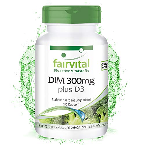 Preisvergleich Produktbild DIM 300mg plus D3 - HOCHDOSIERT - 90 Kapseln